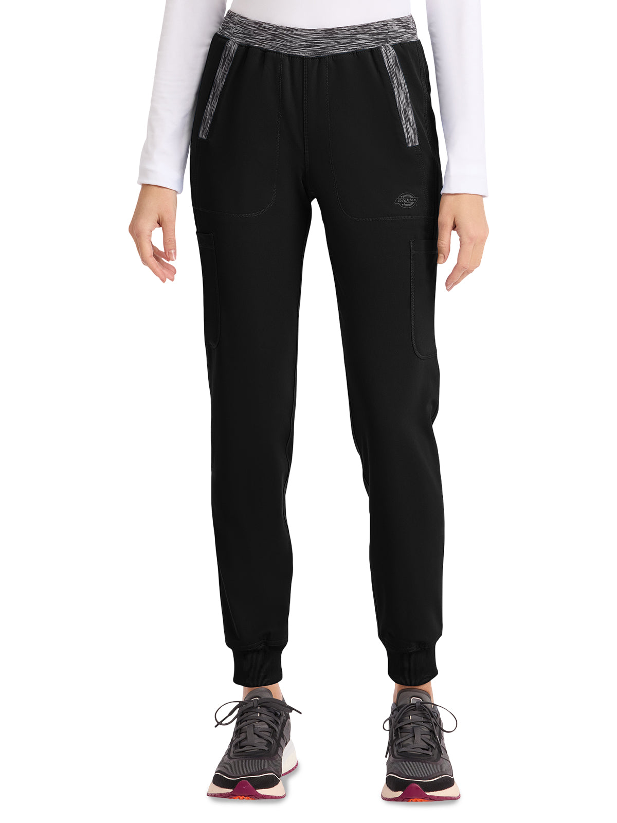 Women's 6-Pocket Natural Rise Jogger Pant - DK185 - Black