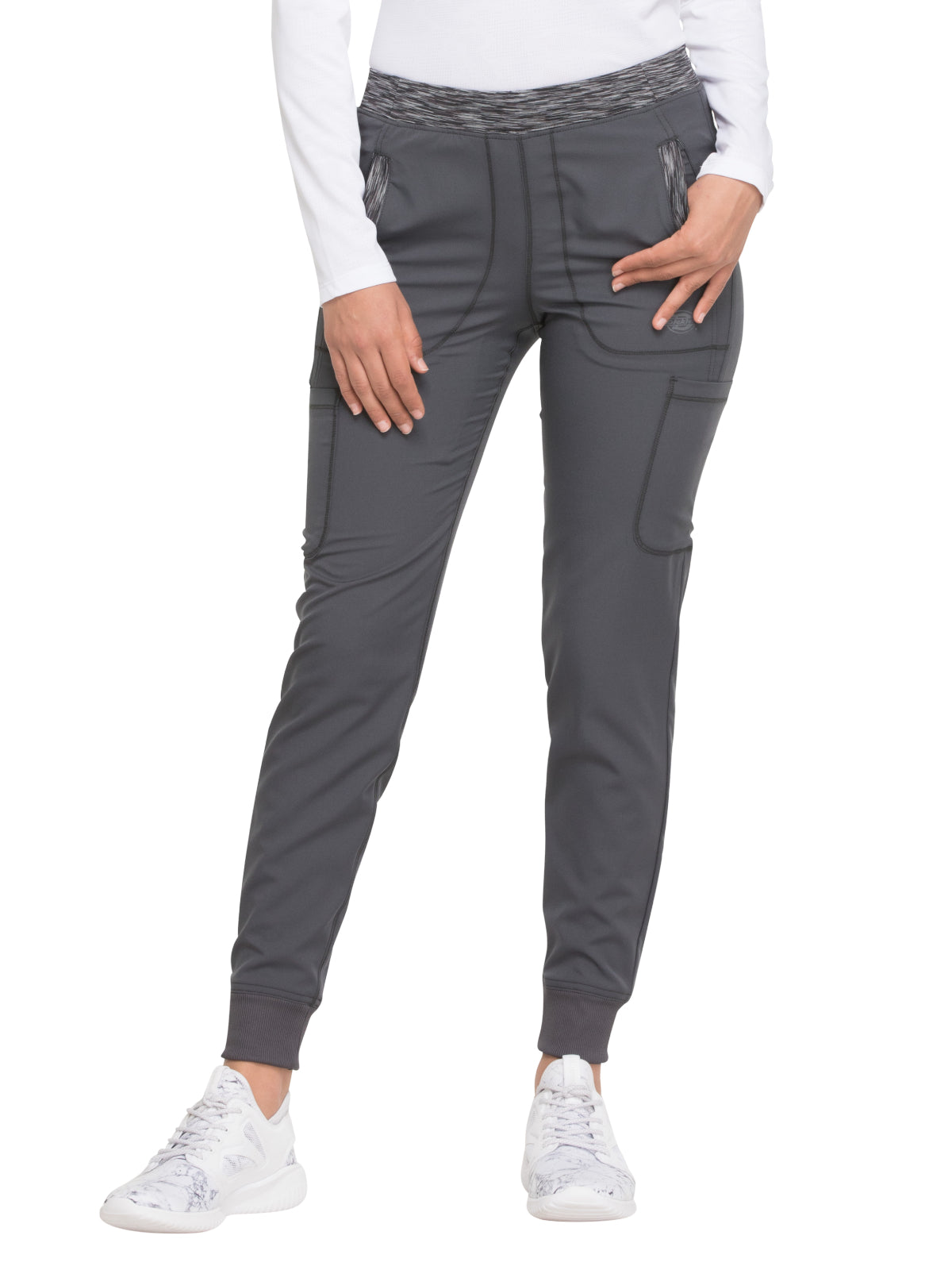 Women's Natural Rise Tapered Leg Jogger Pant - DK185 - Pewter