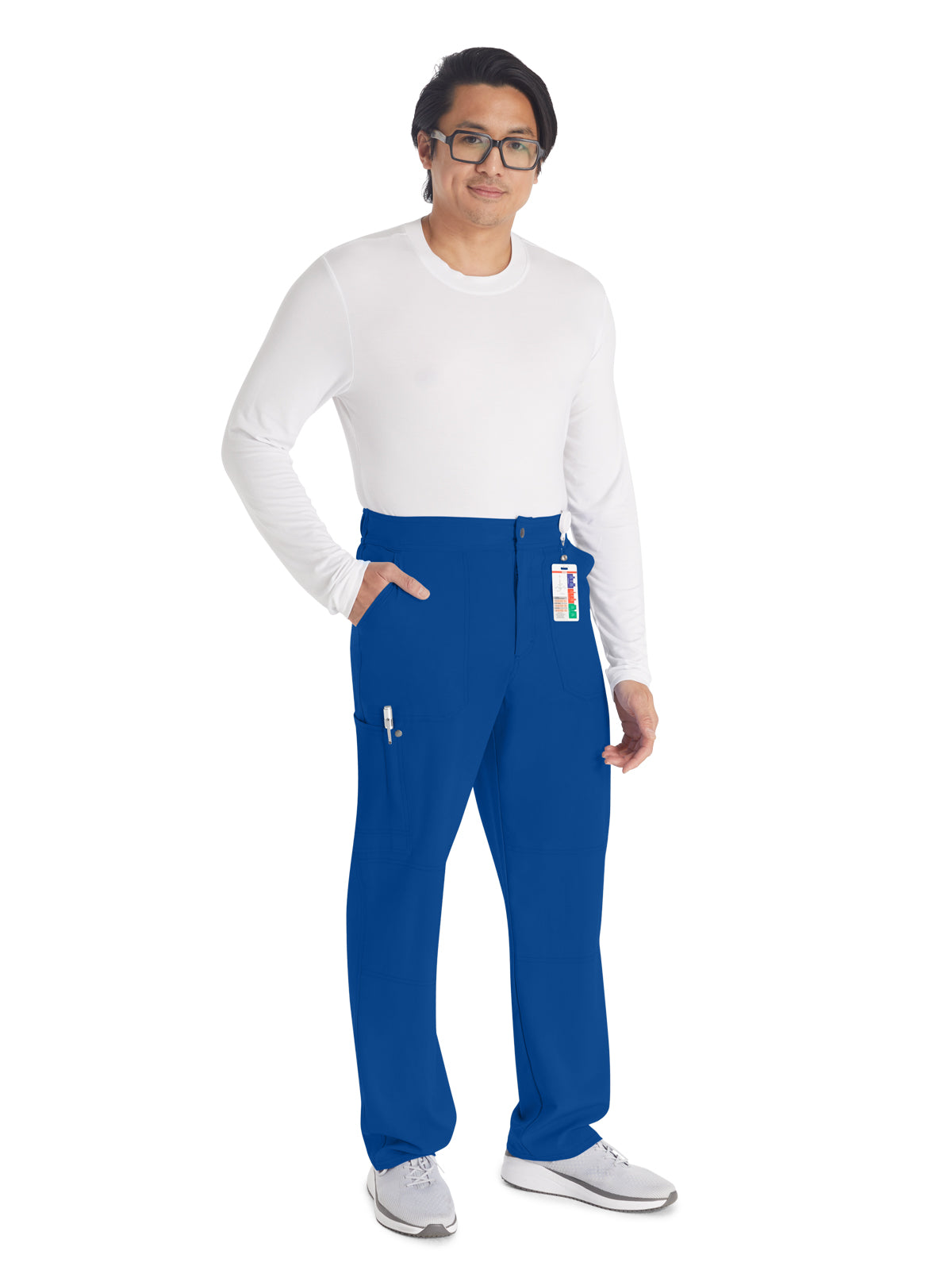 Men's 4-Pocket Zip Fly Scrub Pant - DK216 - Galaxy Blue