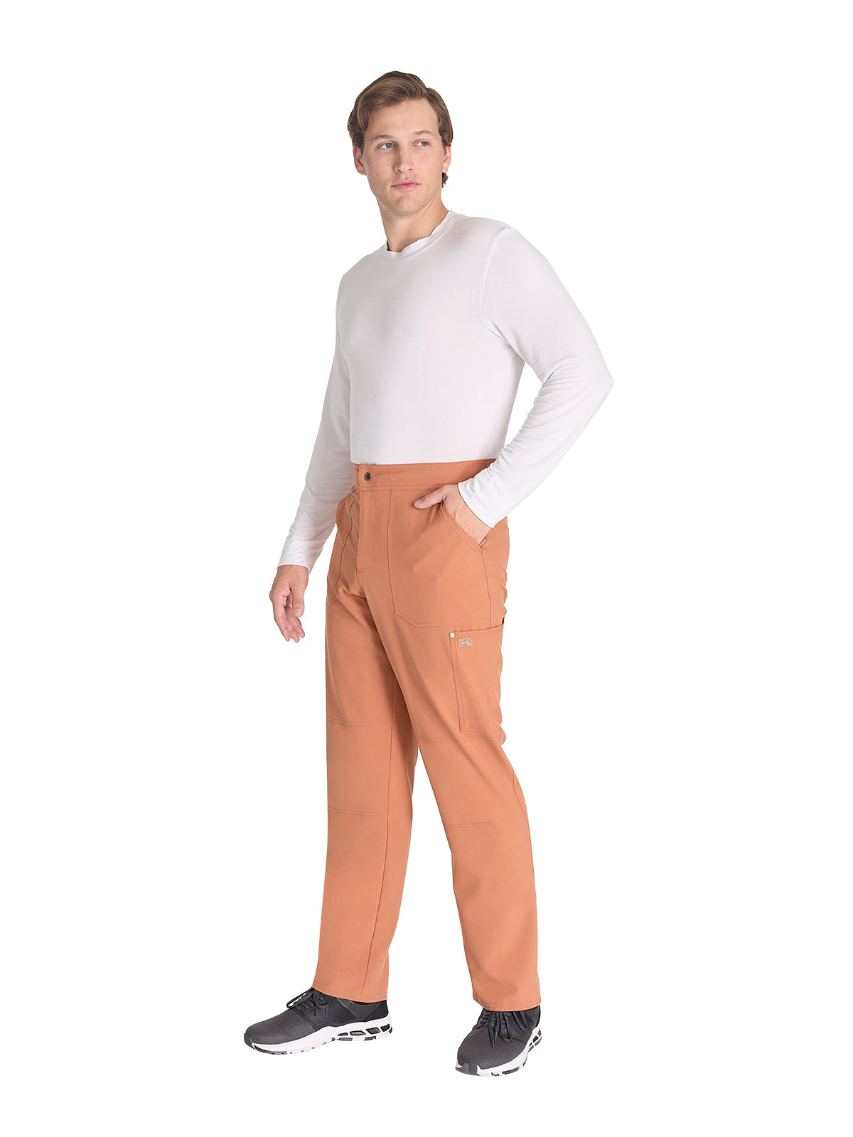 Men's 4-Pocket Zip Fly Scrub Pant - DK216 - Ginger Glow