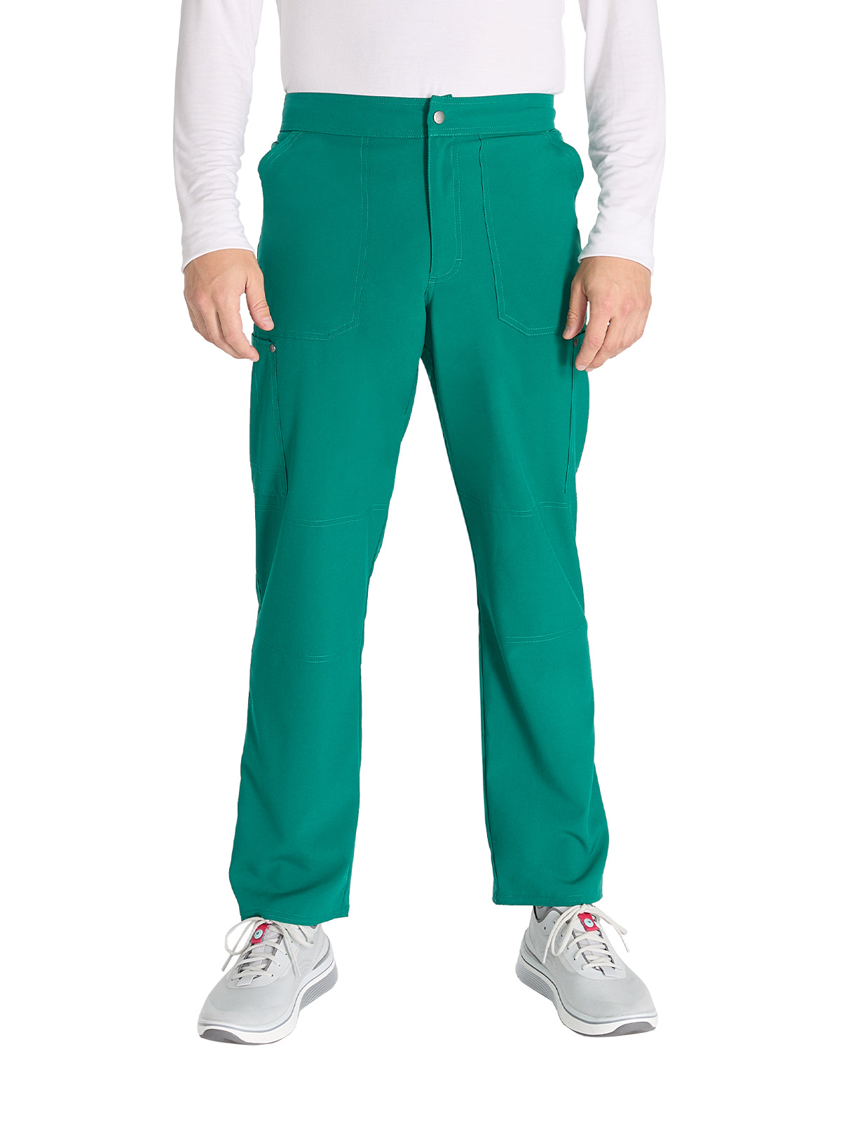 Men's 4-Pocket Zip Fly Scrub Pant - DK216 - Hunter Green