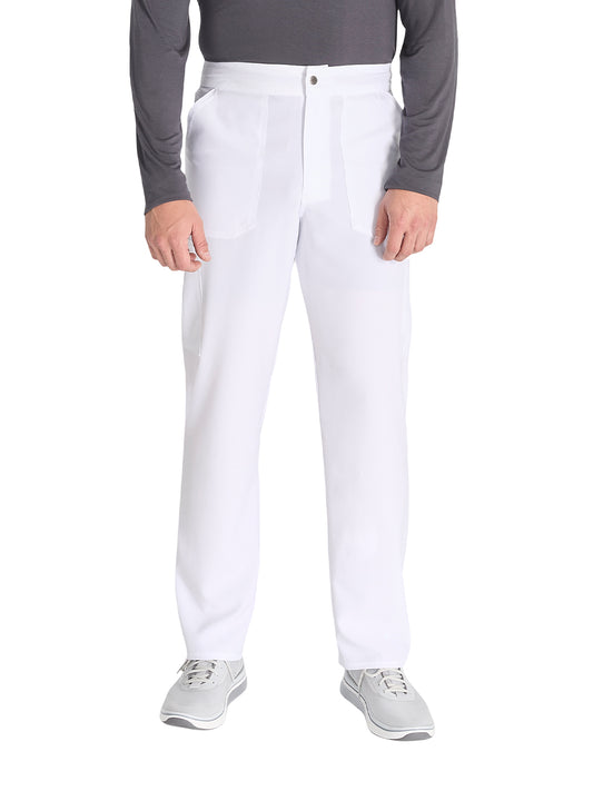 Men's 4-Pocket Zip Fly Scrub Pant - DK216 - White