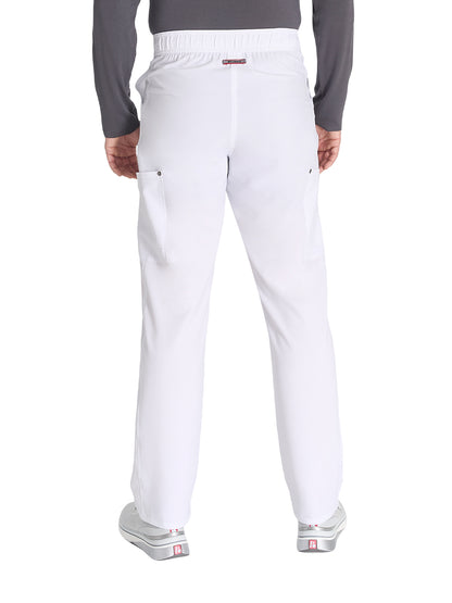 Men's 4-Pocket Zip Fly Scrub Pant - DK216 - White