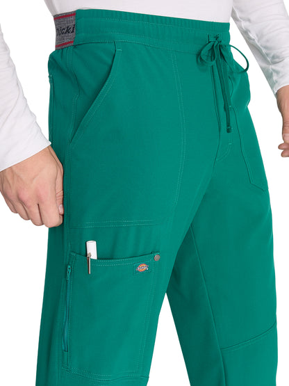 Men's 6-Pocket Mid Rise Scrub Pant - DK217 - Hunter Green