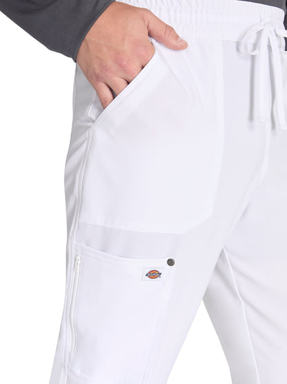 Men's 6-Pocket Mid Rise Scrub Pant - DK217 - White