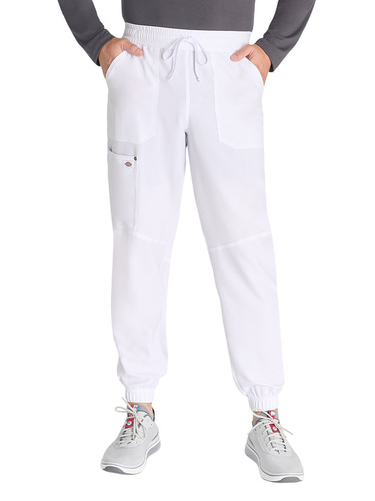 Men's 6-Pocket Mid Rise Scrub Pant - DK217 - White