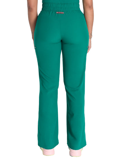 Women's 5-Pocket Wide Leg Scrub Pant - DK219 - Hunter Green