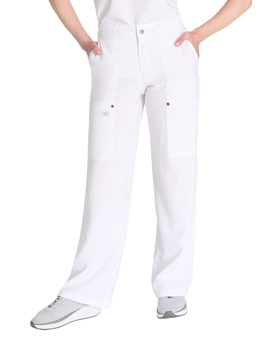 Women's 5-Pocket Wide Leg Scrub Pant - DK219 - White