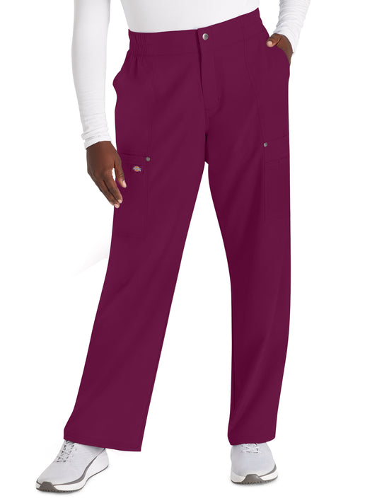 Women's 5-Pocket Wide Leg Pant - DK219 - Wine