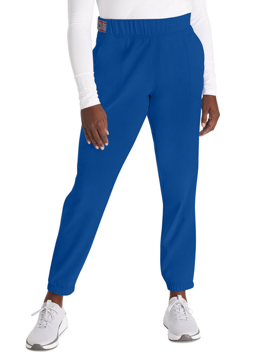 Women's 5-Pocket Tapered Leg Scrub Pant - DK221 - Galaxy Blue