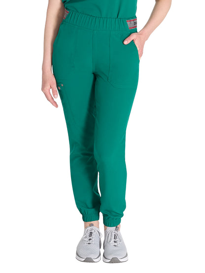 Women's 5-Pocket Tapered Leg Scrub Pant - DK221 - Hunter Green