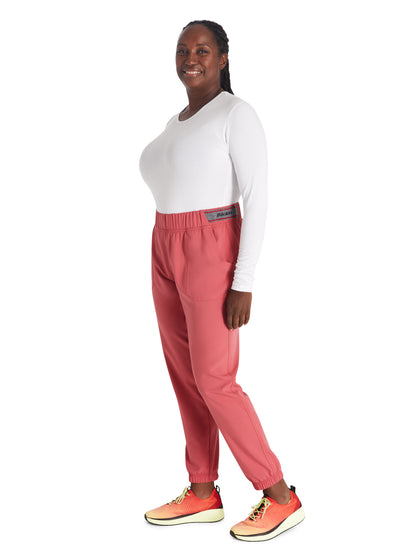 Women's 5-Pocket Tapered Leg Scrub Pant - DK221 - Red Clay