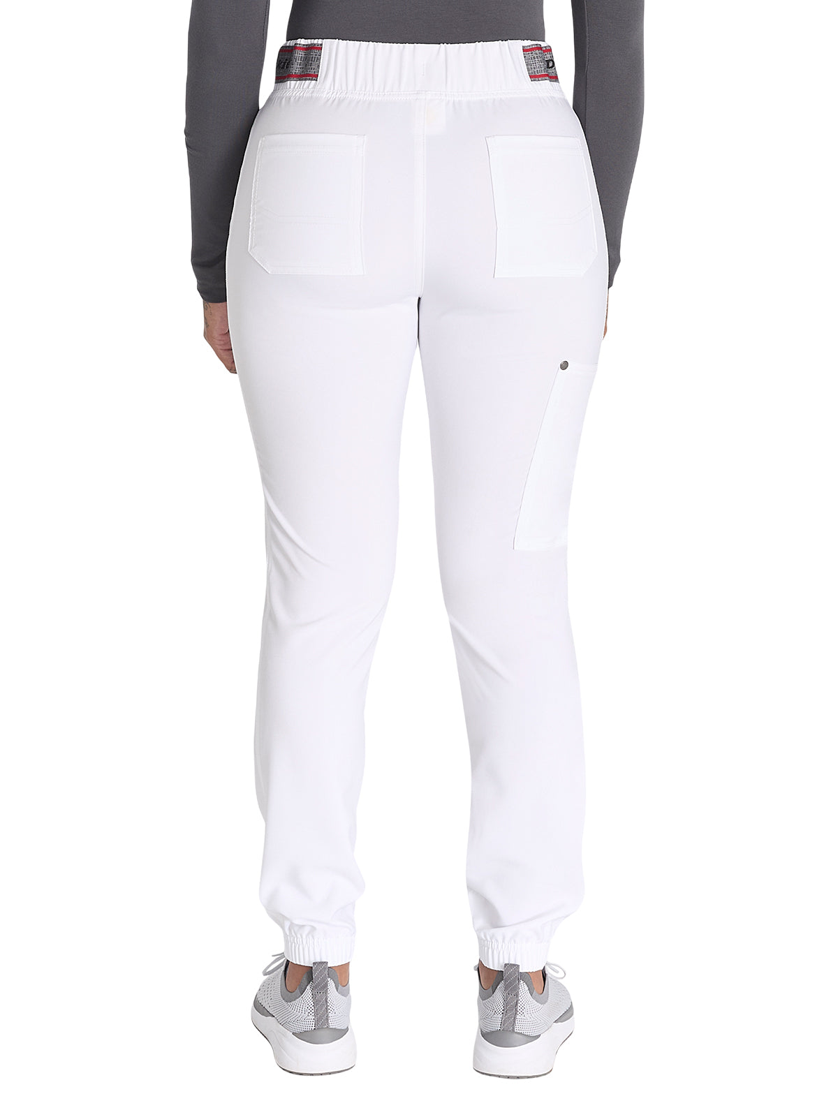 Women's 5-Pocket Tapered Leg Scrub Pant - DK221 - White