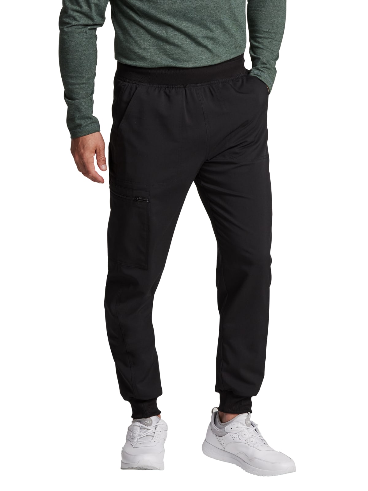 Men's 5-Pocket Tapered Leg Jogger Pant - DK224 - Black