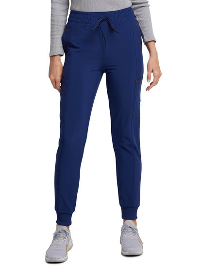 Women's 7-Pocket Mid Rise Jogger Pant - DK247 - Navy