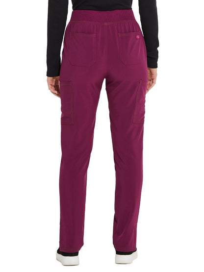 Women's 7-Pocket Mid Rise Tapered Leg Pant - DK248 - Wine