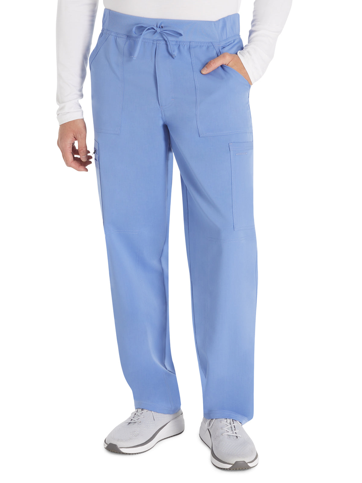 Men's 6-Pocket Straight Leg Scrub Pant - DK270 - Ciel