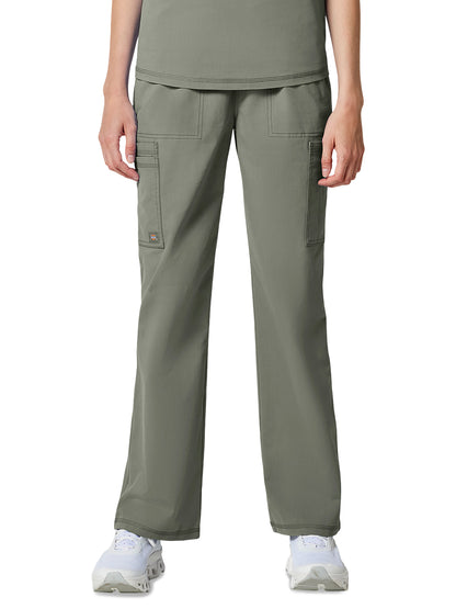 Women's 6-Pocket Straight Leg Cargo Pant - DK274 - Moonstone