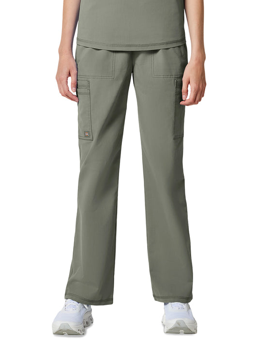 Women's 6-Pocket Straight Leg Cargo Pant - DK274 - Moonstone