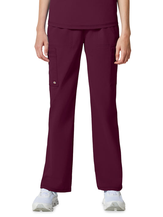 Women's 6-Pocket Straight Leg Cargo Pant - DK274 - Wine