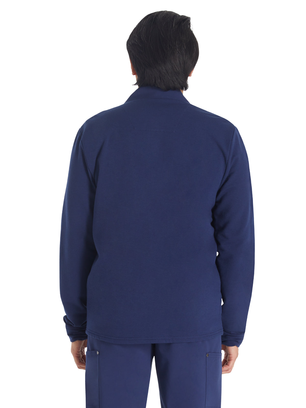 Men's 3-Pocket Zip Front Fleece Jacket - DK318 - Navy