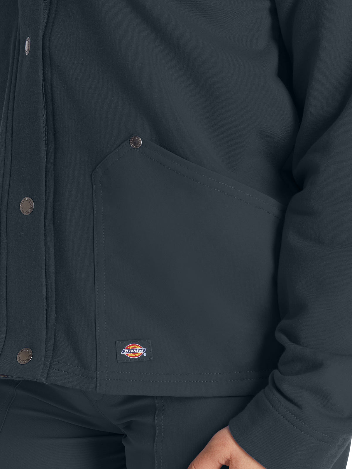 Women's 3-Pocket Zip Front Fleece Jacket - DK319 - Pewter