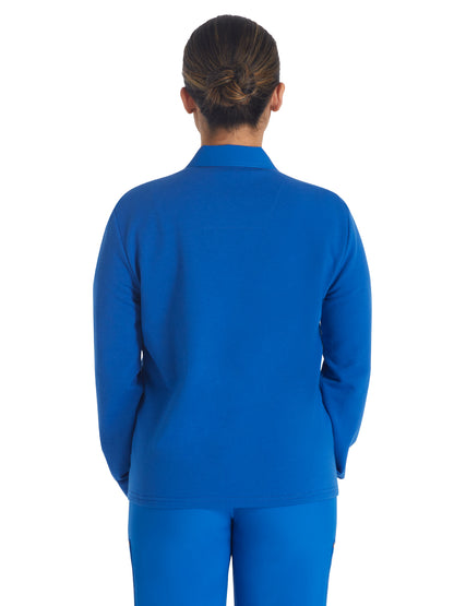 Women's 3-Pocket Zip Front Fleece Jacket - DK319 - Royal