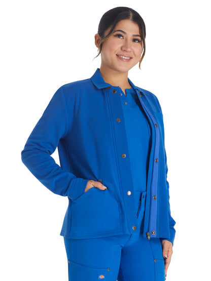 Women's 3-Pocket Zip Front Fleece Jacket - DK319 - Royal