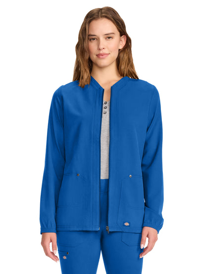 Women's 2-Pocket Front-Zip Jacket - DK322 - Royal
