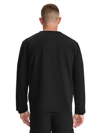 Men's 3-Pocket Front-Zip Jacket - DK323 - Black