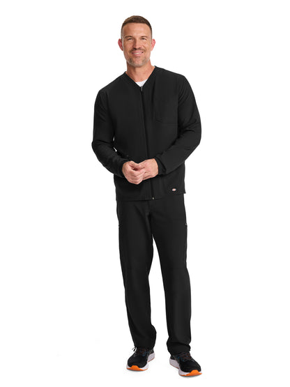 Men's 3-Pocket Front-Zip Jacket - DK323 - Black