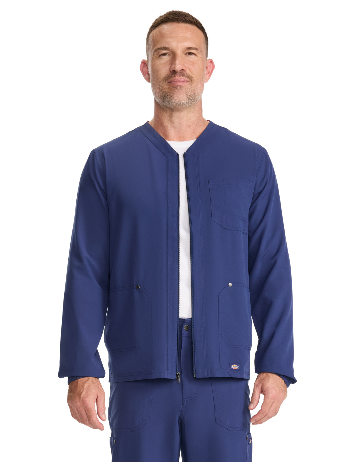 Men's 3-Pocket Front-Zip Jacket - DK323 - Navy