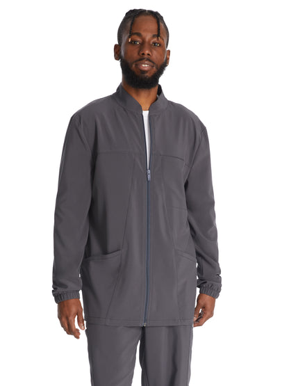 Men's 3-Pocket Zip Front Jacket - DK342 - Pewter