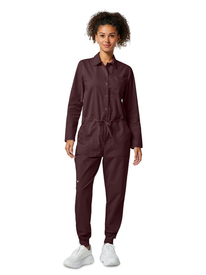 Women's 5-Pocket Snap Front Jumpsuit - DK525 - Terrain