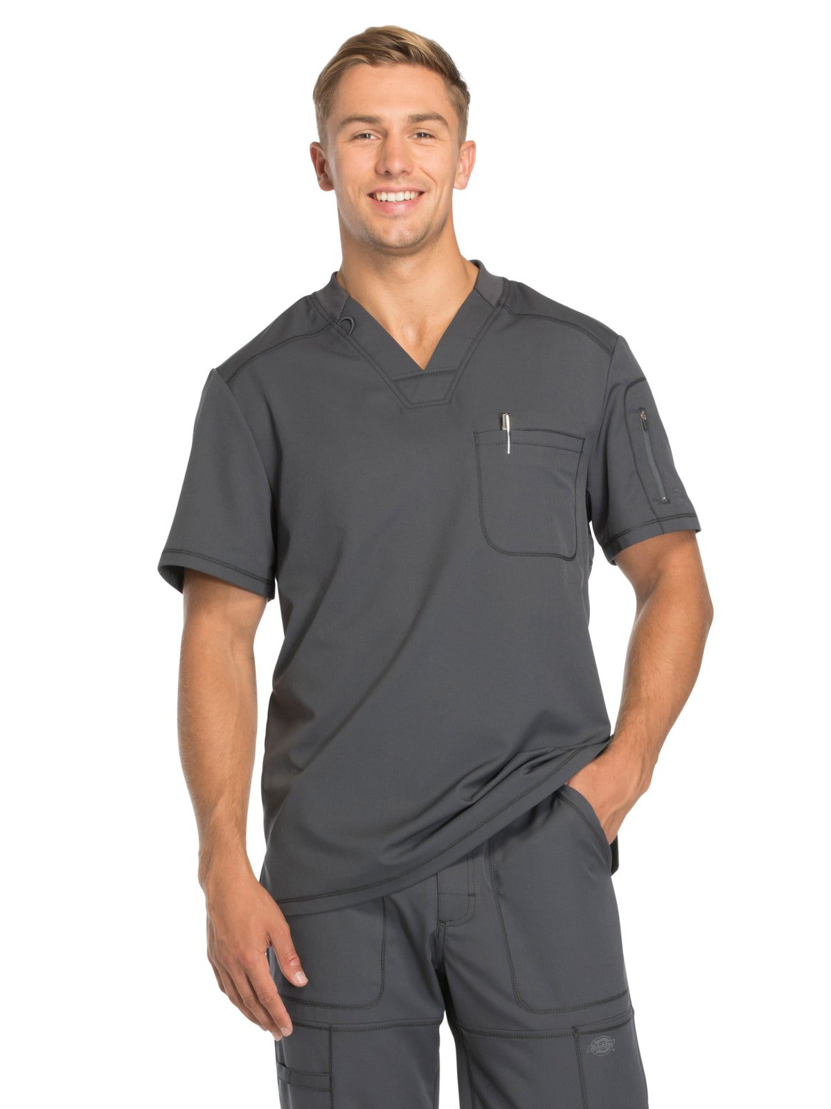 Men's 2-Pocket Tuckable Top - DK610 - Pewter