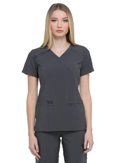Women's 2-Pocket Contemporary Top - DK625 - Pewter