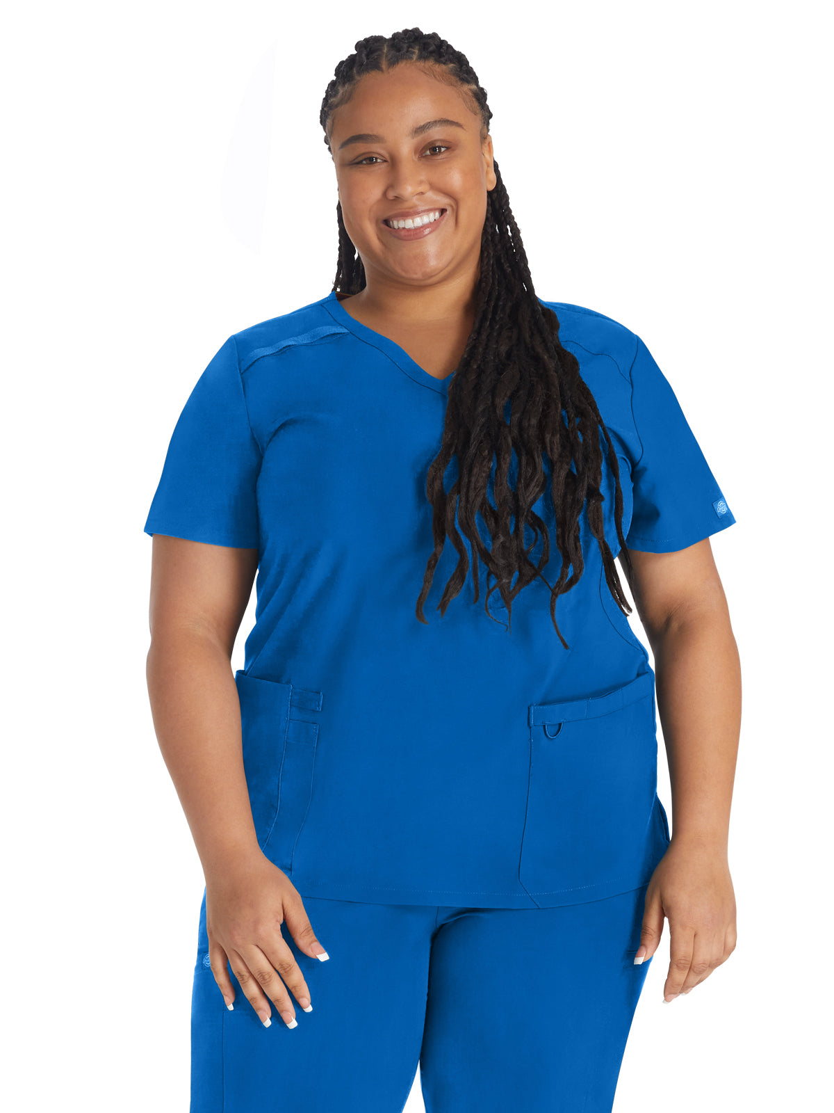 Women's 2-Pocket Contemporary Top - DK625 - Royal