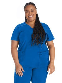 Women's 2-Pocket Contemporary Top - DK625 - Royal