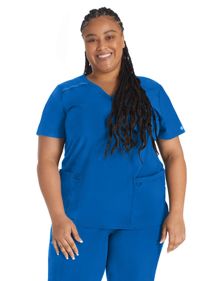 Women's 2-Pocket Contemporary Top - DK625 - Royal