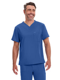 Men's 2-Pocket Tuckable V-Neck Top - DK635 - Galaxy Blue