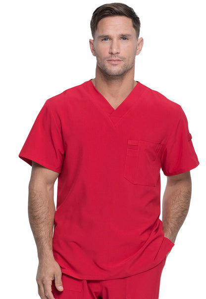 Men's 1-Pocket Tuckable V-Neck Top - DK635 - Red