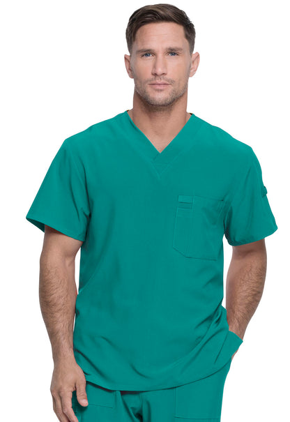 Men's 1-Pocket Tuckable V-Neck Top - DK635 - Teal Blue
