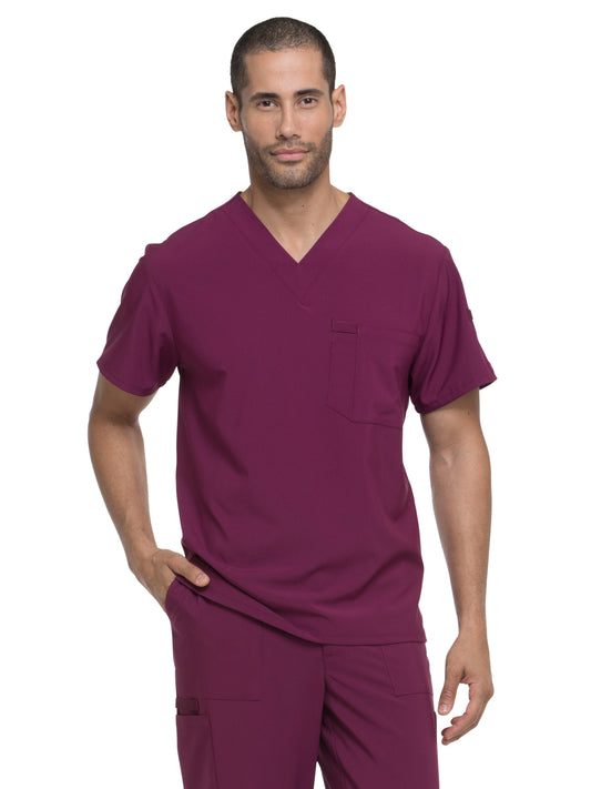 Men's 1-Pocket Tuckable V-Neck Top - DK635 - Wine