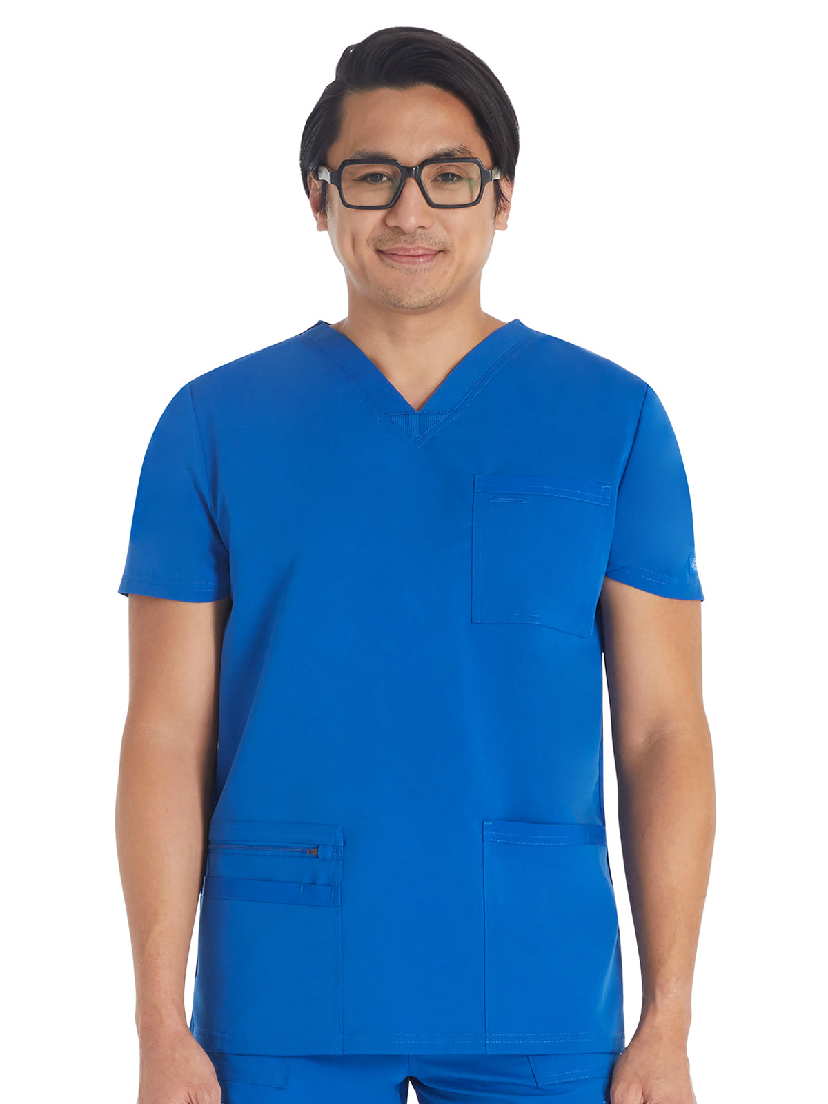 Men's 4-Pocket V-Neck Top - DK672 - Royal