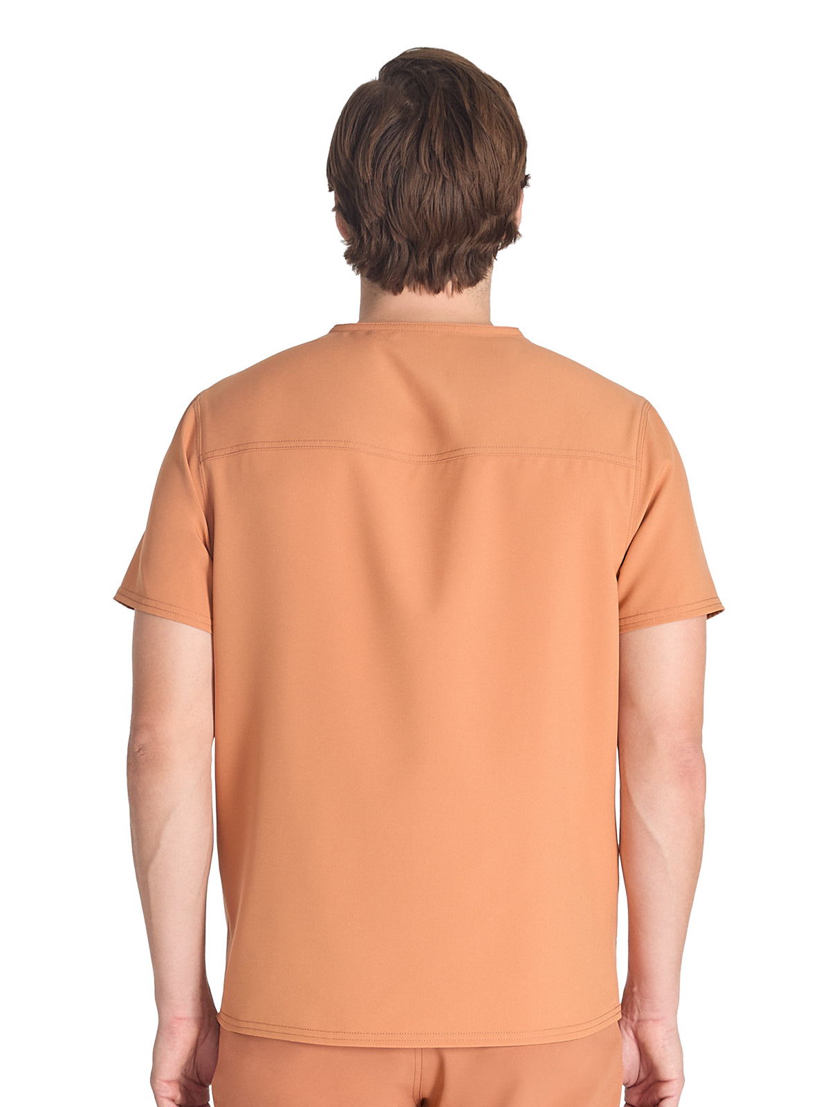 Men's 3-Pocket V-Neck Scrub Top - DK677 - Ginger Glow