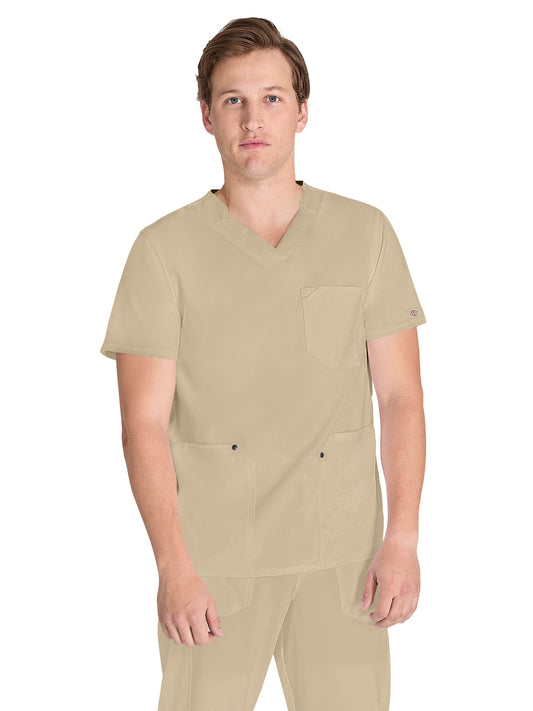Men's 3-Pocket V-Neck Top - DK677 - Khaki