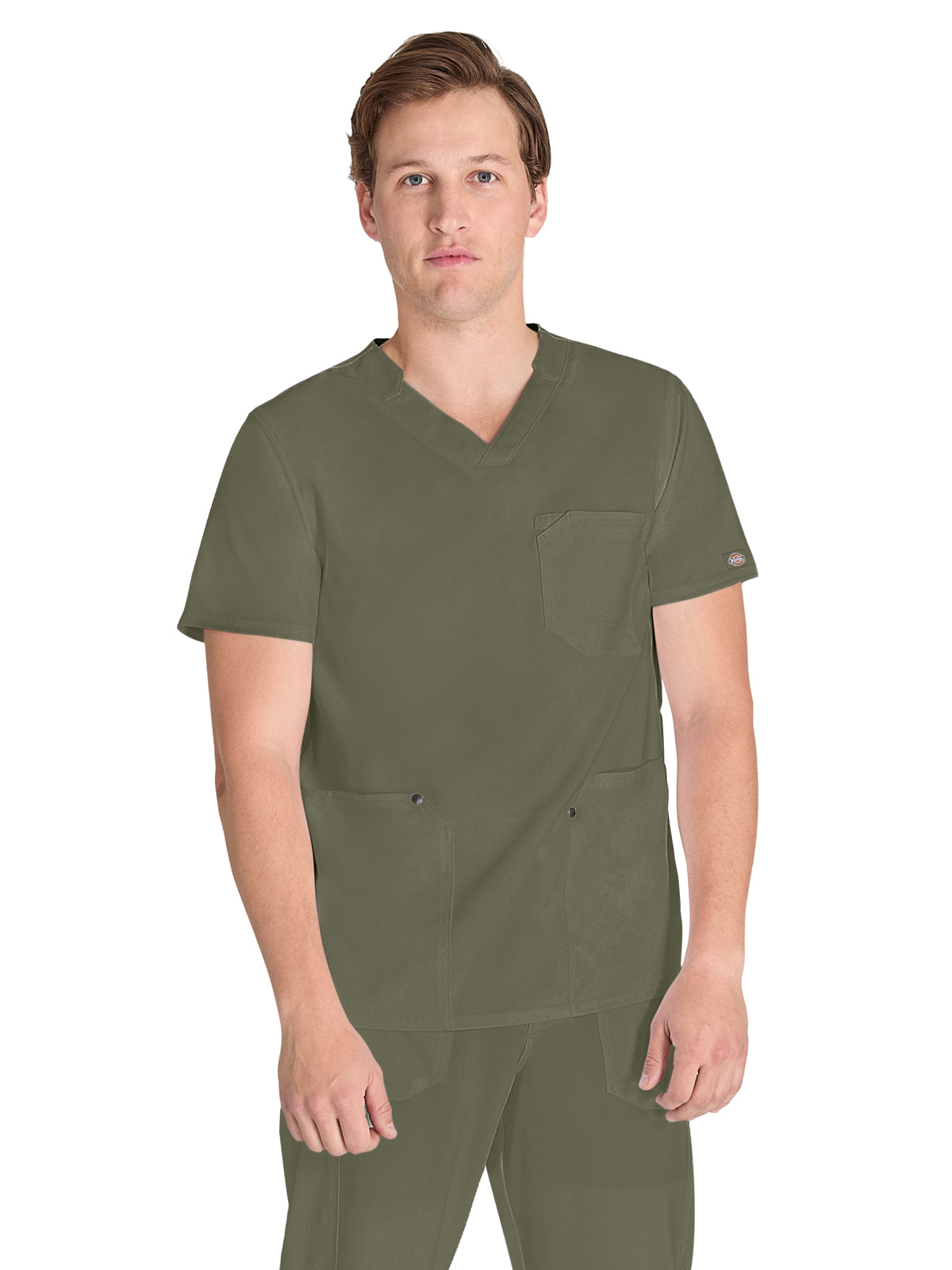 Men's 3-Pocket V-Neck Top - DK677 - Olive