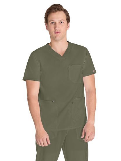 Men's 3-Pocket V-Neck Top - DK677 - Olive