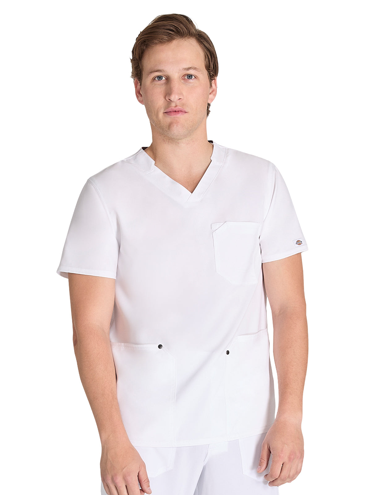 Men's 3-Pocket V-Neck Top - DK677 - White
