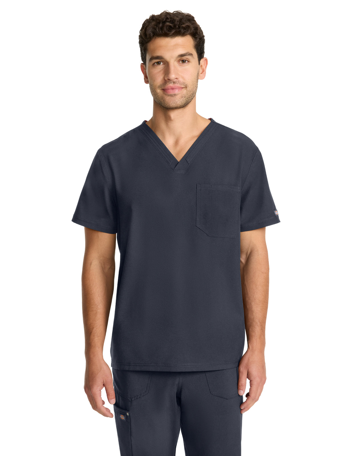 Men's 2-Pocket V-Neck Top - DK693 - Pewter